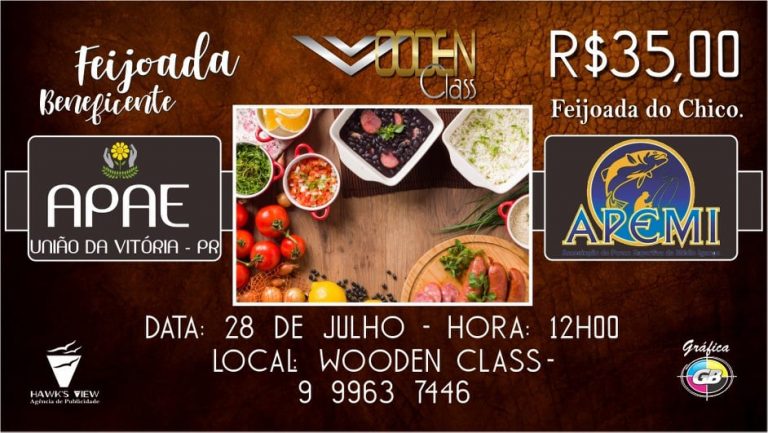 APAE de União da Vitória tem feijoada beneficente no dia 25 de julho