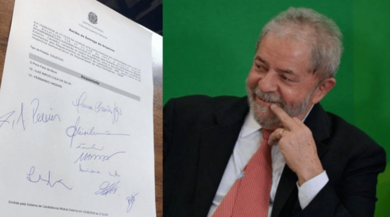 Protocolada no Tribunal Superior Eleitoral (TSE) a candidatura de Lula à Presidência da República