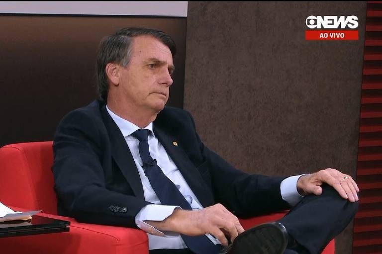 Bolsonaro na GloboNews ontem à noite (sexta-feira) com experientes jornalistas: erros e muito nervosismo