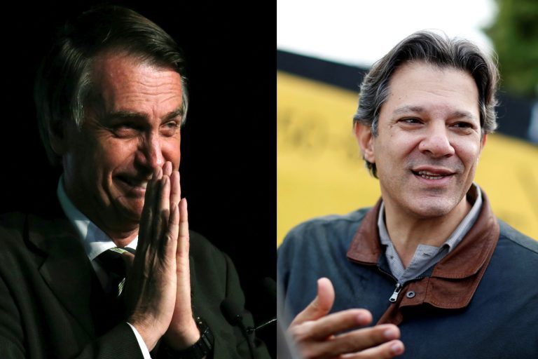 Pesquisa BTG Pactual mostra Bolsonaro na liderança e crescimento de Haddad para Presidência da República