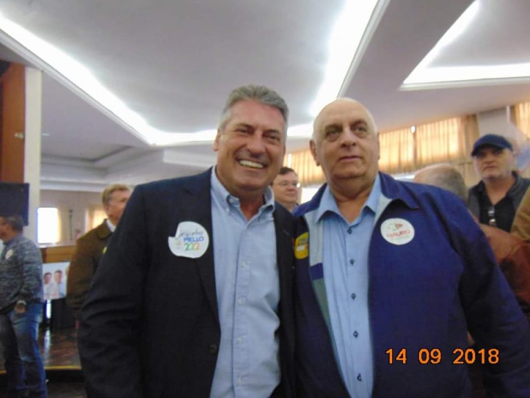 Deputado federal Mauro Mariani (candidato a governador) e o engenheiro Roberto Domit de Oliveira