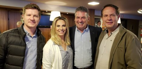 O encontro de Cida Borghetti com Mauro Mariani, candidatos ao Governo do Paraná e de Santa Catarina