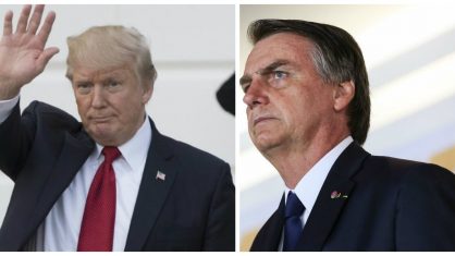 Donald Trump disse em discurso que Jair Bolsonaro é um grande líder do Brasil