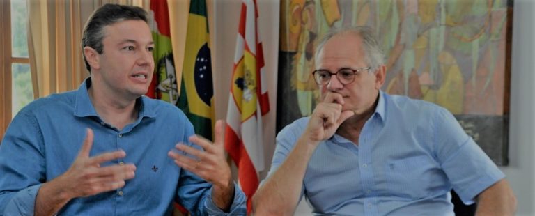 Napoleão Bernardes e Vicente Caropreso preocupados com o futuro do PSDB em Santa Catarina