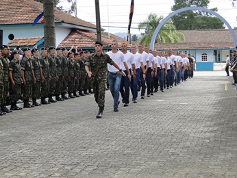 A cerimônia de incorporação do efetivo de 2019 do 5º Batalhão de Engenharia de Combate Blindado