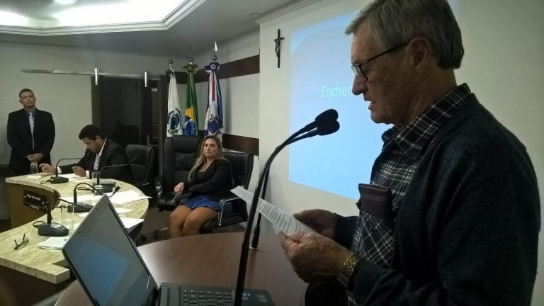 Autodidata apresentou na Câmara Municipal de União da Vitória para reduzir impactos das cheias sazonas do Rio Iguaçu