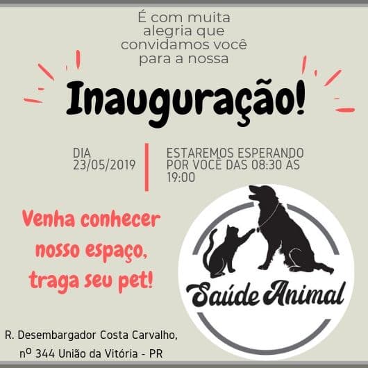 Clínica Saúde Animal será inaugurada nesta quinta-feira (23)