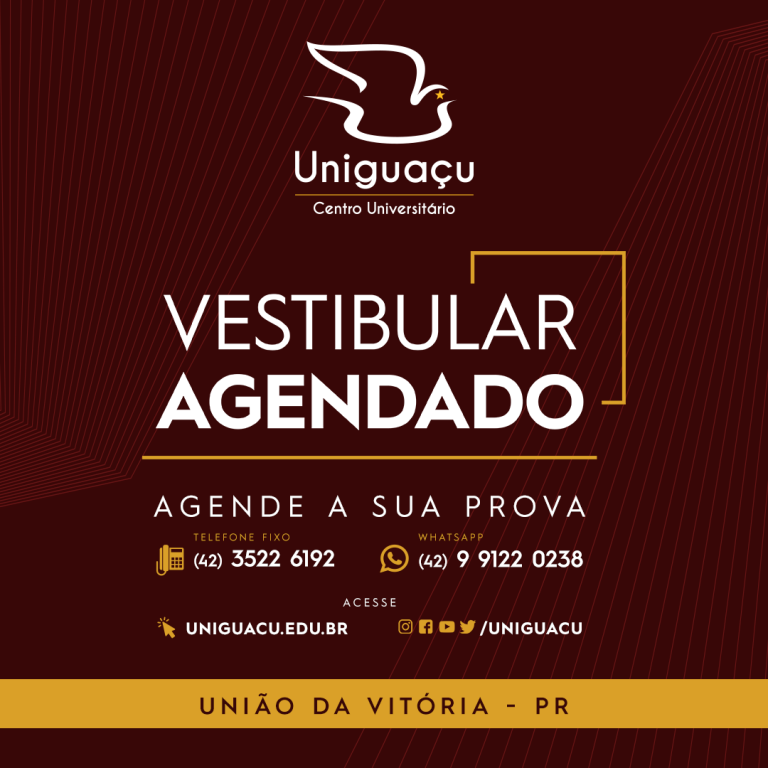 Abertas inscrições para o Vestibular Agendado da Uniguaçu