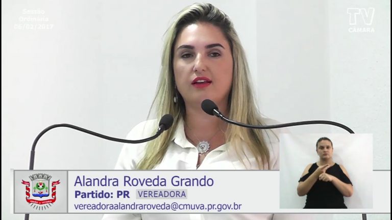 Vereadora Alandra Roveda Grando comemora a vinda do “Ônibus Lilás” a União da Vitória