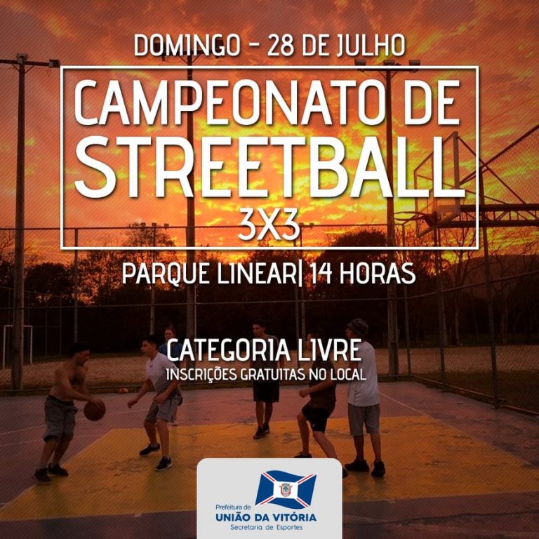 Secretaria de Esportes realiza Campeonato de Streetball 3×3 neste domingo em União da Vitória