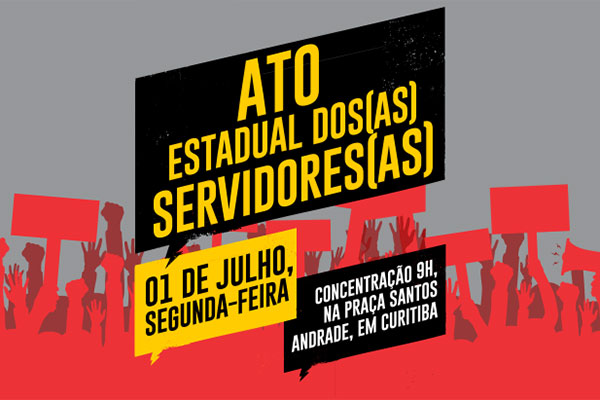 Greve dos servidores do Paraná tem manifestações nesta segunda-feira (01) em Curitiba