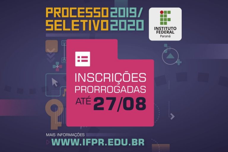 Inscrições no Campus do Instituto Federal do Paraná 2020 são prorrogadas