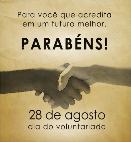 28 de agosto – Dia do Voluntariado!