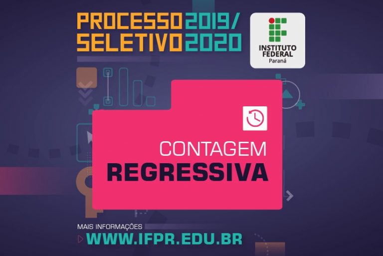 Prazo de inscrições para o Processo Seletivo no IFPR encerra hoje (27)