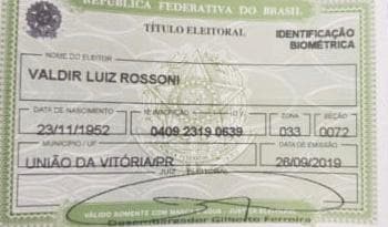 Valdir Luiz Rossoni é agora eleitor em União da Vitória