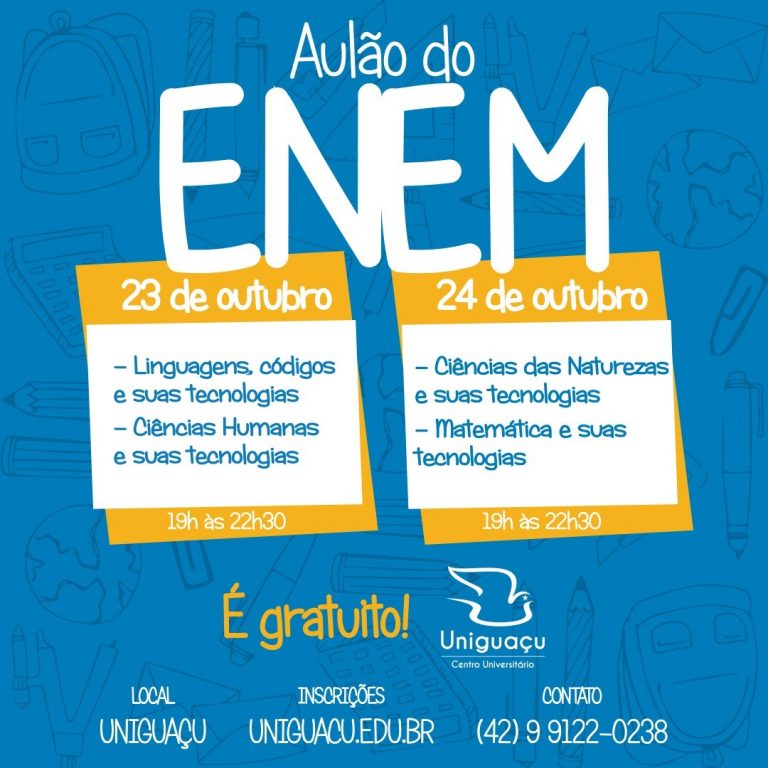 Uniguaçu promove Aulão do Enem 2019