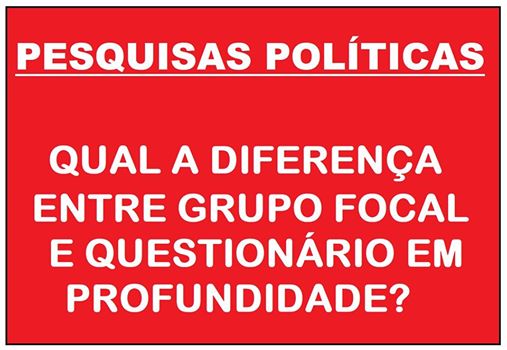 Estamos na fase de pesquisas políticas