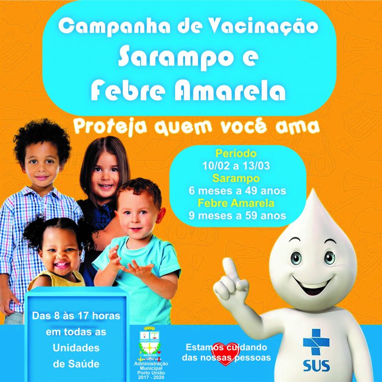 Iniciada a campanha de vacinação contra o sarampo e a febre amarela em Porto União