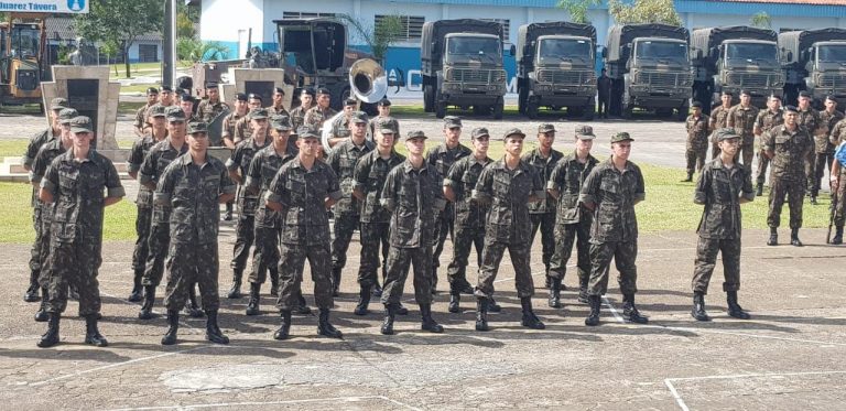 Solenidade de incorporação dos novos integrantes do NPOR do 5º Batalhão de Engenharia de Combate Blindado de Porto União