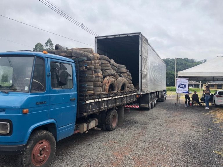 Mais de 2 mil pneus em desuso são coletados em União da Vitória