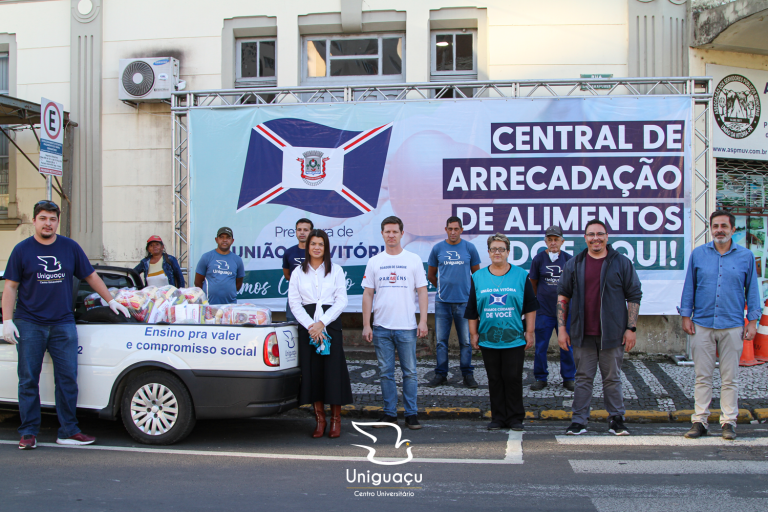 Uniguaçu arrecada 1200 quilos de alimentos em campanha com suas atléticas