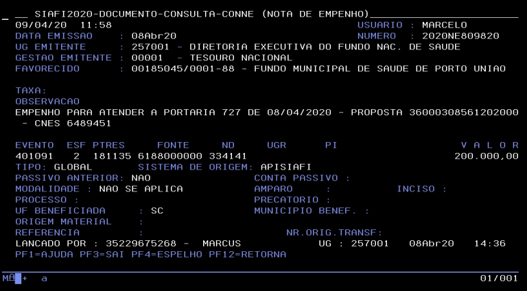 Fundo da Saúde de Porto União recebe recursos por intermédio do deputado Fábio Schiochet