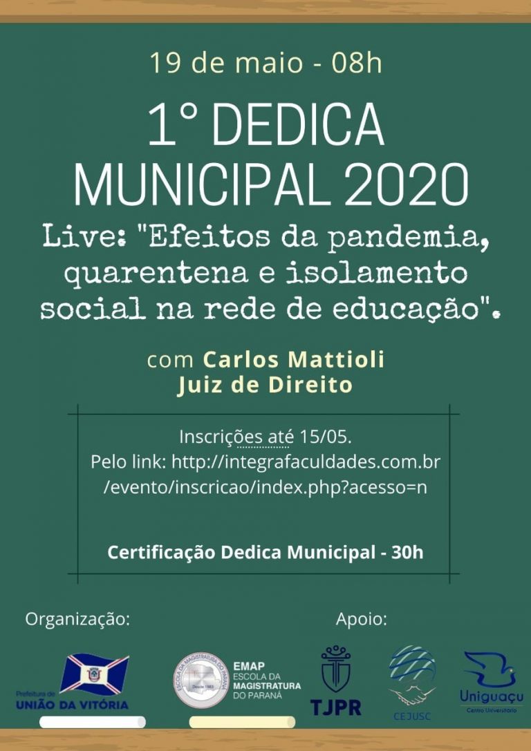 “A Educação em Tempos de Pandemia” tem inscrições abertas até esta sexta-feira (15)