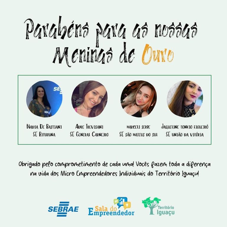 O Sebrae/PR, o Selo de Referência de Atendimento e às Meninas de Ouro da região de União da Vitória