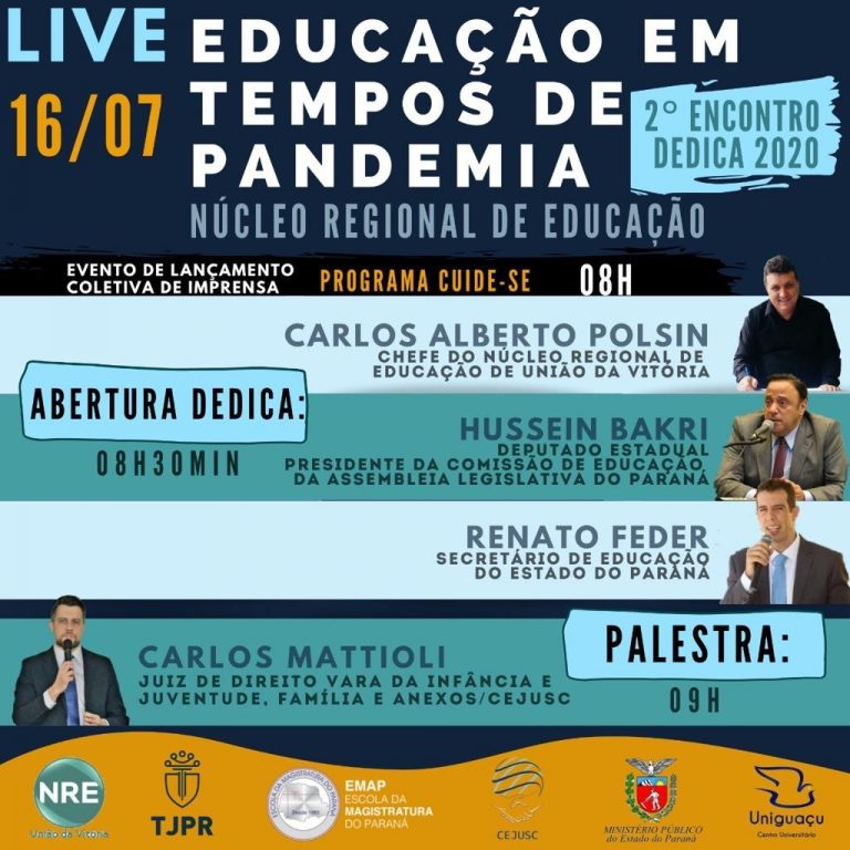 Lançamento de projeto com coletiva à imprensa e segunda Live do DEDICA