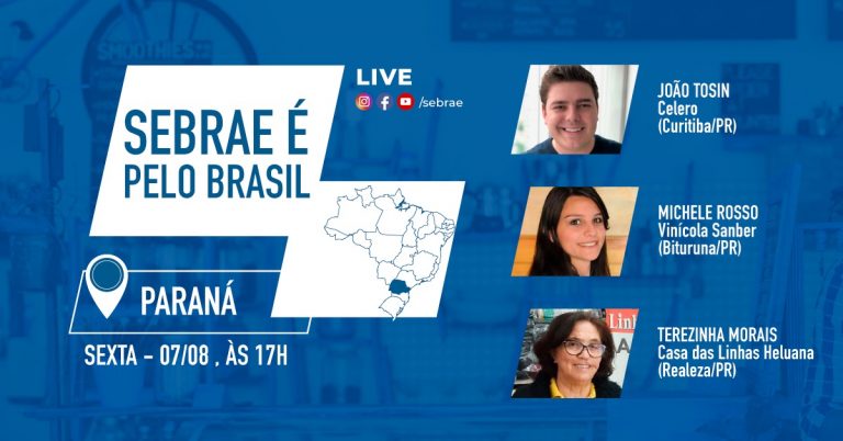 Sebrae ‘viaja” pelo país com lives inspiradoras com históricas de empreendedores de sucesso