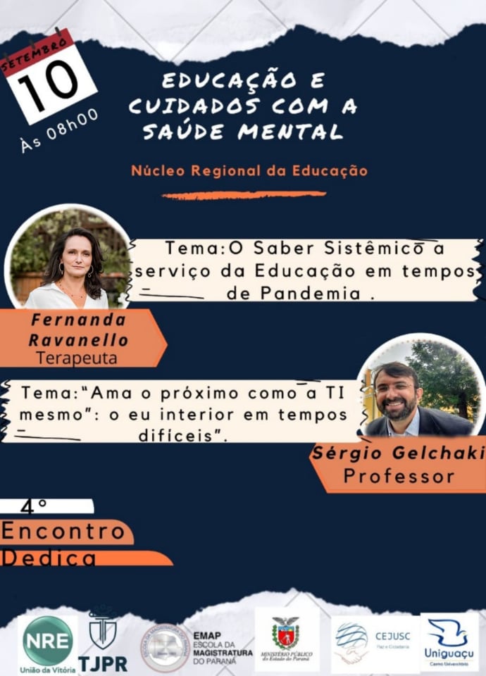 Cuidados com a saúde mental é foco das palestras do Dedica Estadual