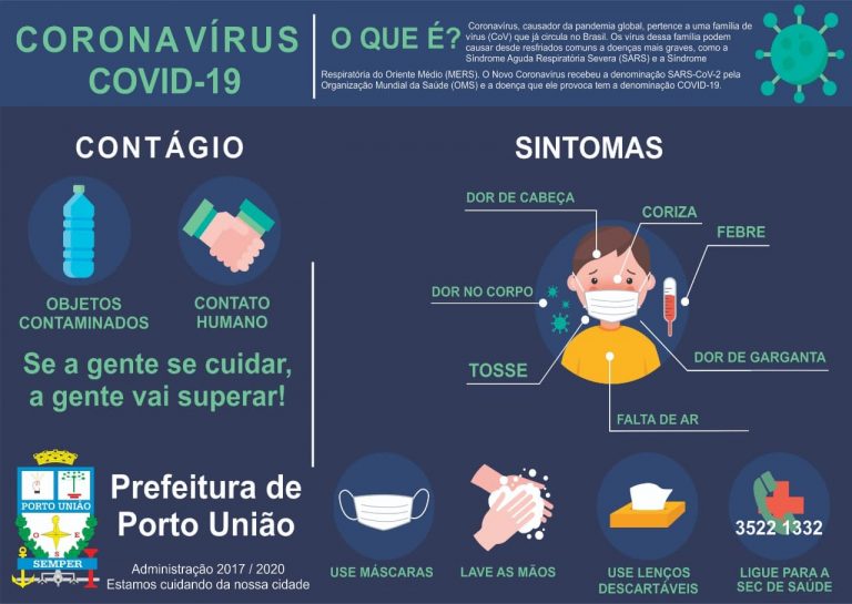 Campanha de prevenção contra a pandemia da covid-19 em Porto União