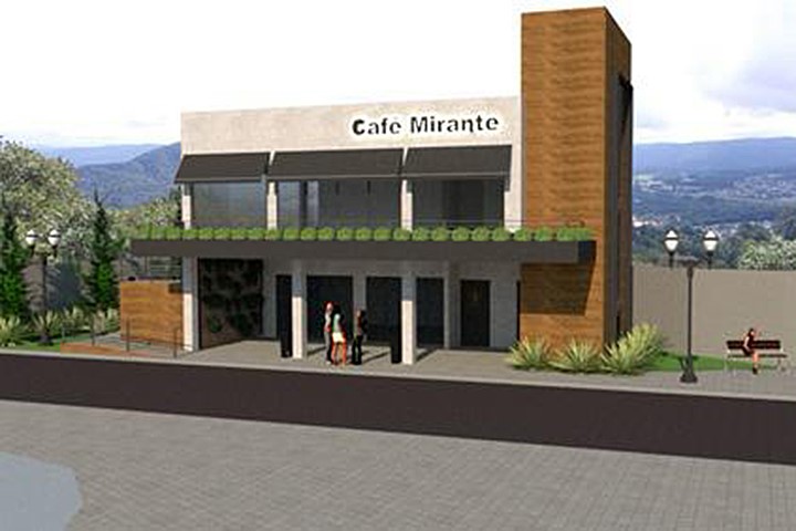 Iniciada obra do Café Mirante no Morro da Imagem do Padroeiro Sagrado Coração de Jesus