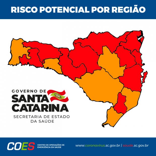 Município do Planalto Norte de Santa Catarina está na “Matriz de Risco Potencial”