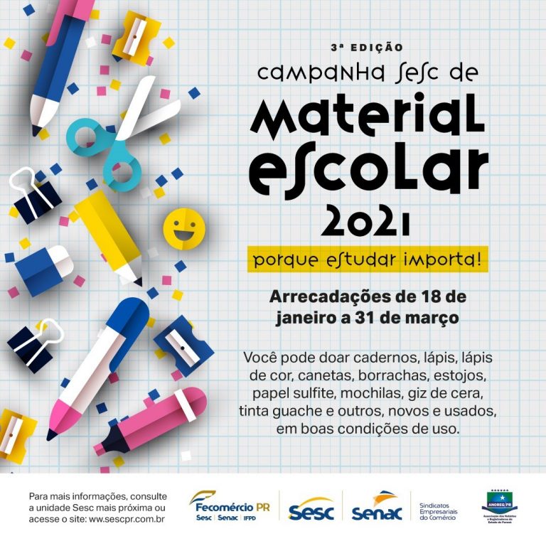 Campanha Sesc de Material Escolar – Porque Estudar