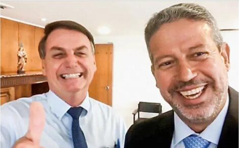 Presidente Bolsonaro comemora vitória de Arthur Lira (PP) para a presidência da Câmara Federal