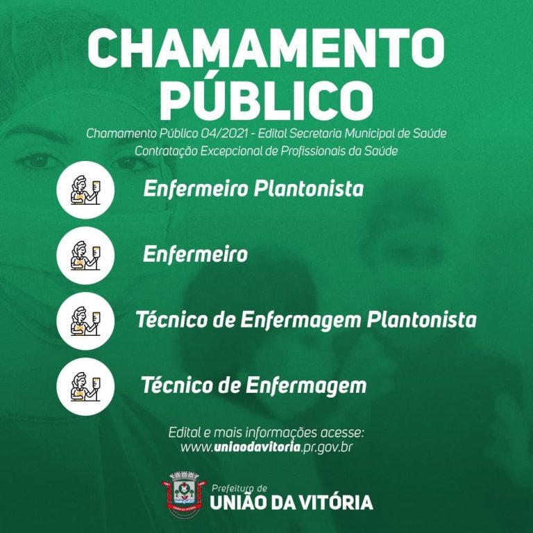 União da Vitória lança novo edital de chamamento público para contratação excepcional de profissionais da saúde