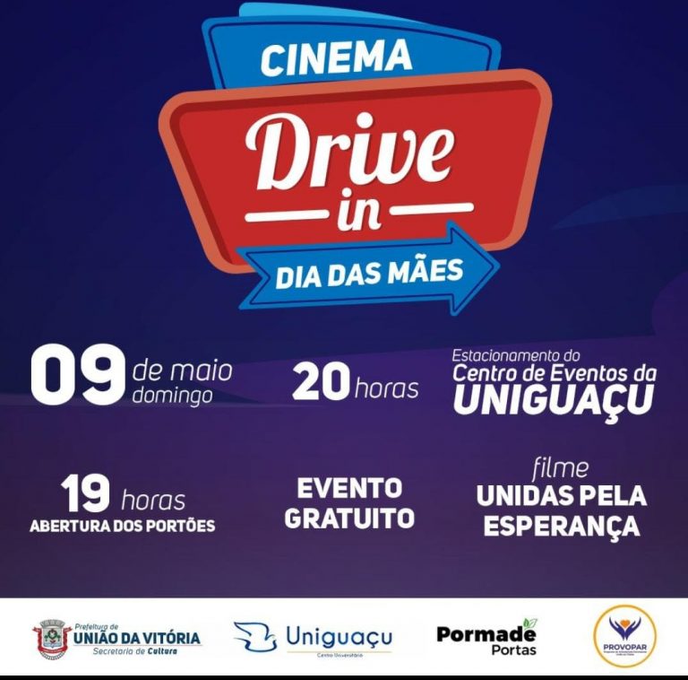 União da Vitória realizará cinema Drive-In em homenagem ao Dia das Mães