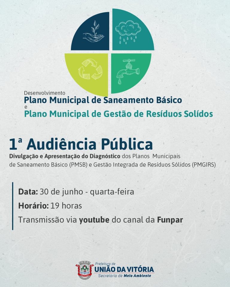 Audiência Pública sobre a elaboração dos Planos Municipais de Saneamento Básico em União da Vitória