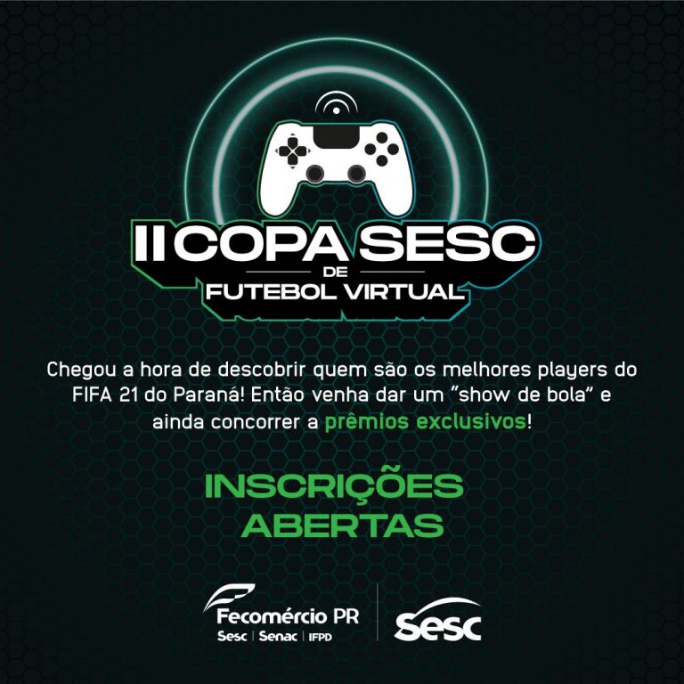 SESC de União da Vitória está com inscrições abertas até o dia 15 para a 2ª Copa SESC de Futebol Virtual