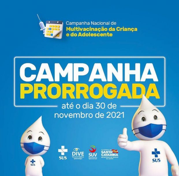 Prorrogado até o final de novembro a Campanha de Multivacinação