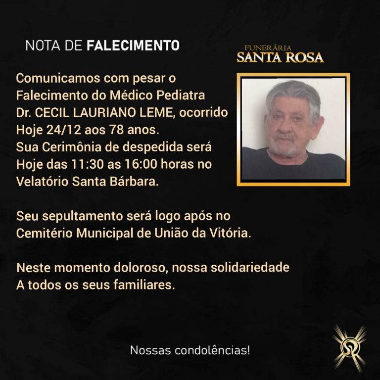 Morreu o médico Cecil Lauriano Filho