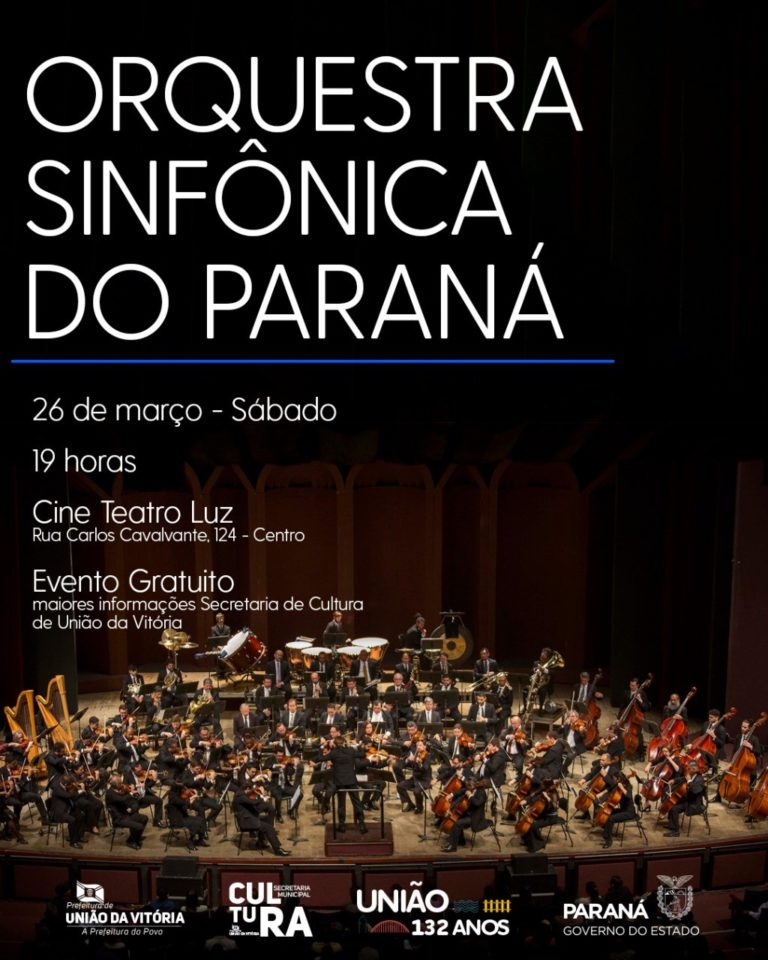 Orquestra Sinfônica do Paraná se apresentará em União da Vitória