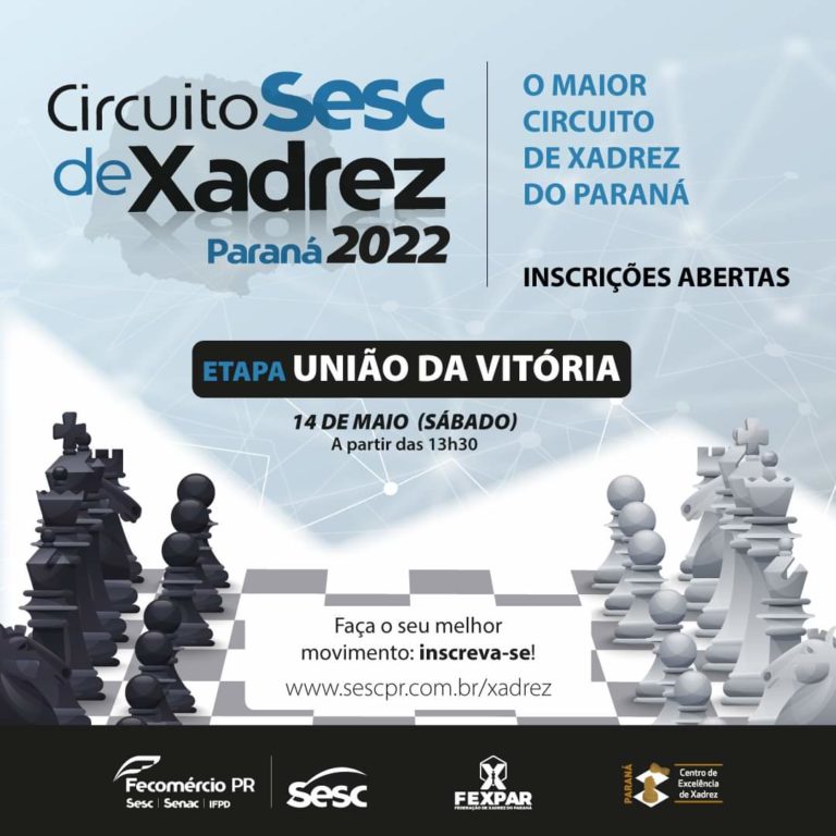 Dia 14 de maio, o Circuito SESC de Xadrez