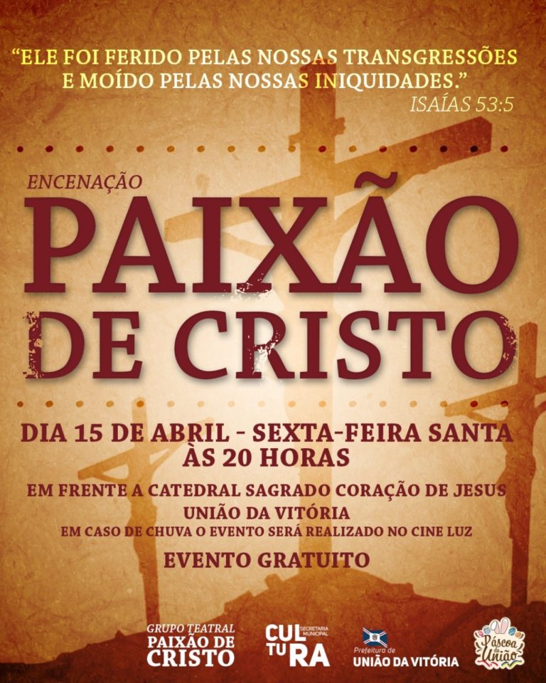 Paixão de Cristo será encenada em frente à Catedral nesta Sexta-Feira Santa