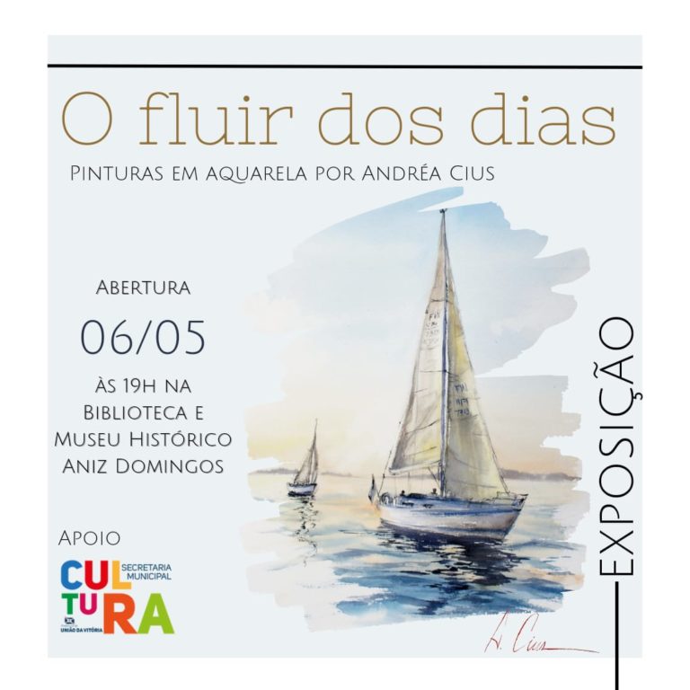 Exposição de aquarelas ‘Fluir dos dias’ no Museu Histórico de União da Vitória