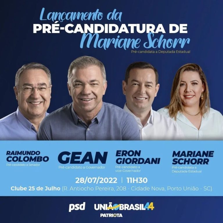 Cúpula da chapa majoritária em Porto União para fortalecer candidatura de Mariane Schorr