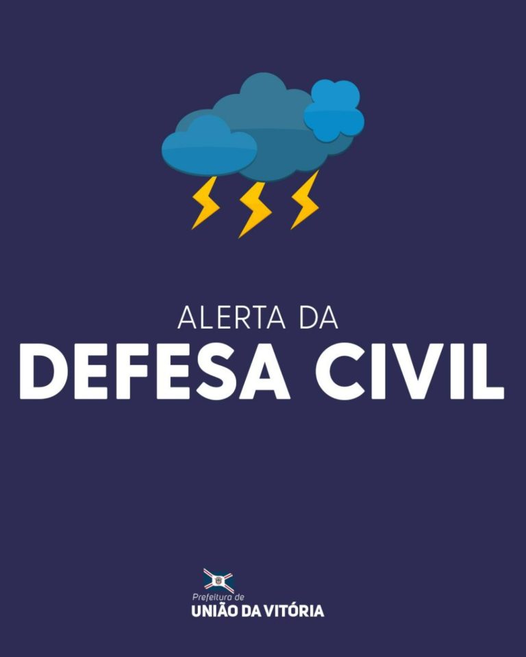 Defesa Civil de União da Vitória alerta para tempestades e frente fria