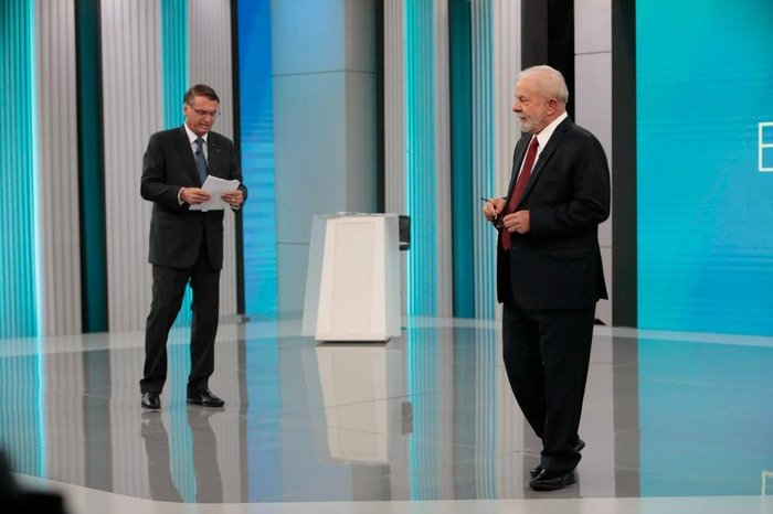 O último debate dos presidenciáveis Jair Bolsonaro e Luiz Lula da Silva na Globo