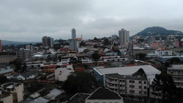 Uma vista que mostra o crescimento da cidade de Porto União